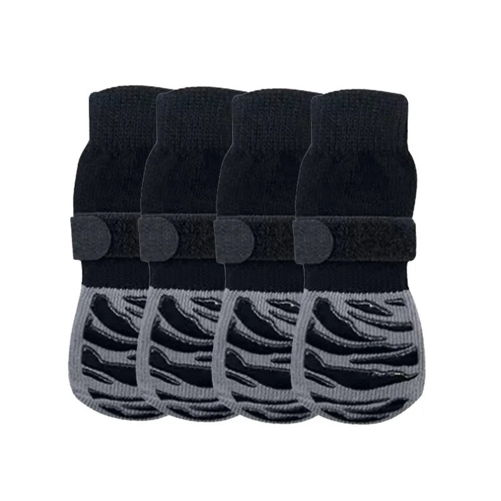 Outdoor Pet Dogs Breathable Socks Black Tie Anti-shedding Medium Large Dog Non-slip Socks Waterproof Dogs Shoes Pet Supplies