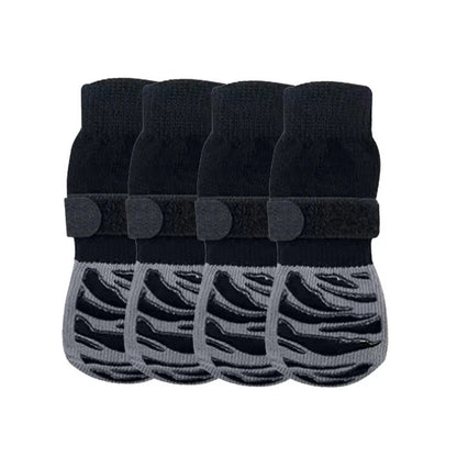 Outdoor Pet Dogs Breathable Socks Black Tie Anti-shedding Medium Large Dog Non-slip Socks Waterproof Dogs Shoes Pet Supplies