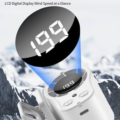 Lenovo Portable Handheld Fan LED Digital Display Lightweight Fan Pocket Size Low Noise Small Electric Fan  Outdoor Fan 2026New