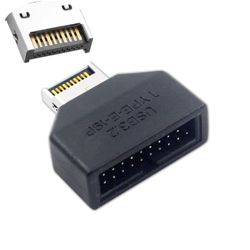 Motherboard USB 3.1 Type-E Header to USB 3.0 19/20Pin Adapter Front Panel Converter 5Gbps Data Transfer Plug & Play for Desktops