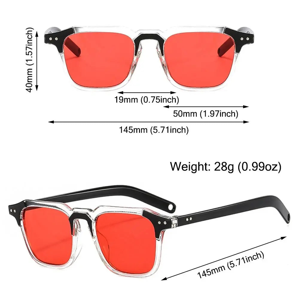Cool Square Sunglasses Fashion Vintage UV400 Tint Ocean Lens Sun Glasses Retro 90s Glasses for Women & Men