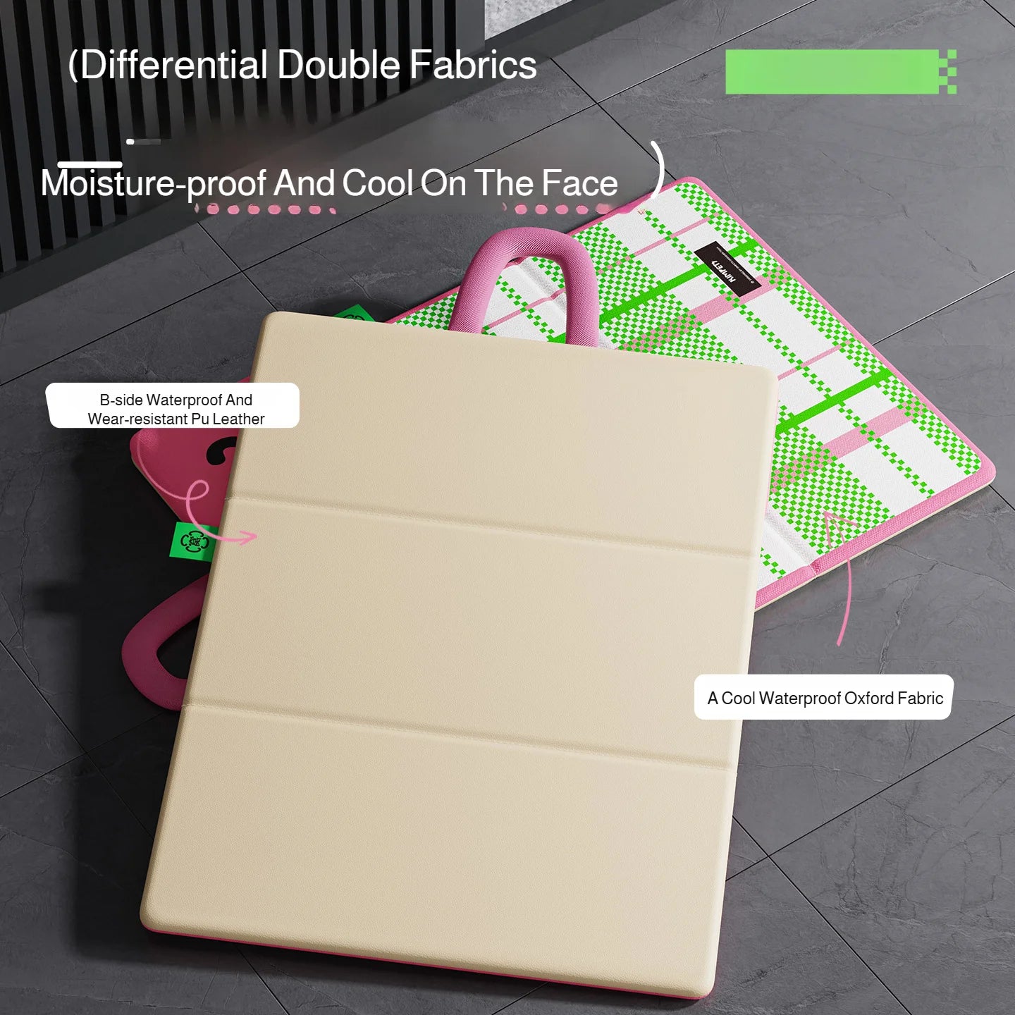 Pet Cooling Mat Double Sided Foldable Dog Bed Breathable Plaid Summer Pet Sleeping Pad Portable Washable Pet Pad for Dogs Cats