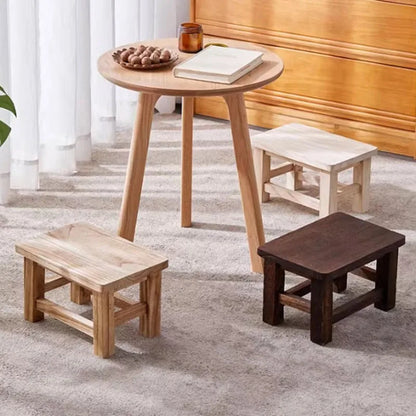 Solid Wood Stool Adult Shoe Changing Stool For Daily Household Kitchen Bathroom Living Room Garden Wooden Step Stool Supplies