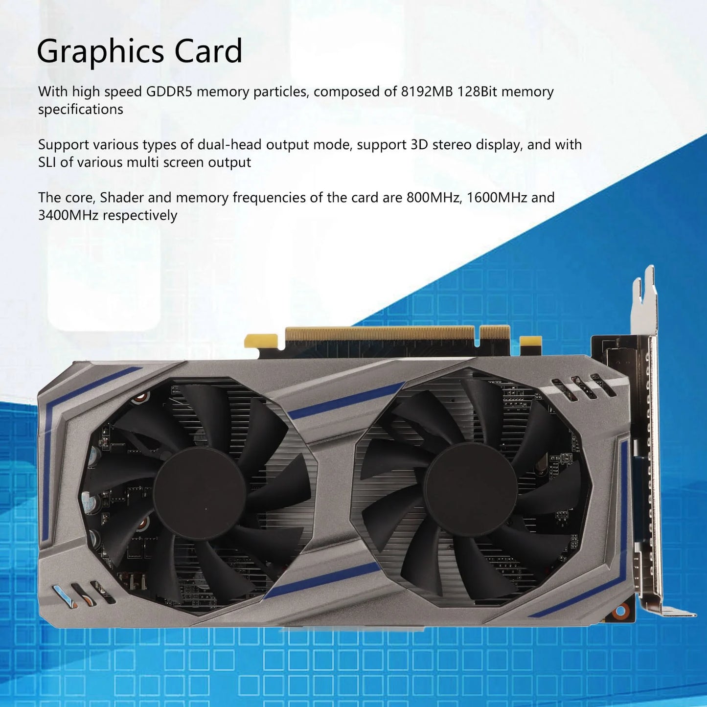 GTX550Ti 4GB Graphics Card 128BIT GDDR5 PCI Express 2.0 Double Fan Desktop PC Computer Discrete Gaming Graphics Card