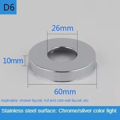 2PCS 1/2"3/4"Faucet Decorative Cover Stainless Steel Water Pipe Connector Heighten Valve Panel Shower Kitchen Faucet Accessories