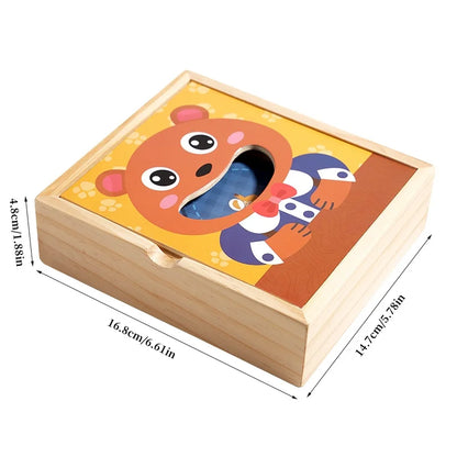 Parent child simulation teddy bear feeding game, early childhood education, baby's fine action, spoon training toy