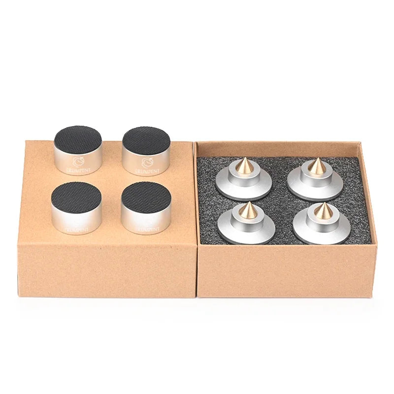 4PCS HiFi Cone Speaker Spike Stands Hi-end Carbon Fiber Metal CD Stand Speaker  Amplifier Adjustable Turntable Isolation Feet