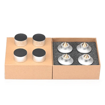 4PCS HiFi Cone Speaker Spike Stands Hi-end Carbon Fiber Metal CD Stand Speaker  Amplifier Adjustable Turntable Isolation Feet