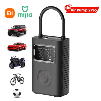 Xiaomi Mijia Air Pump 2D Portable Electric Air Compressor, Smart Digital Tire Inflator with Pressure Detection for Cars, Motorcycles, Scooters, Bicycles and Sports Balls