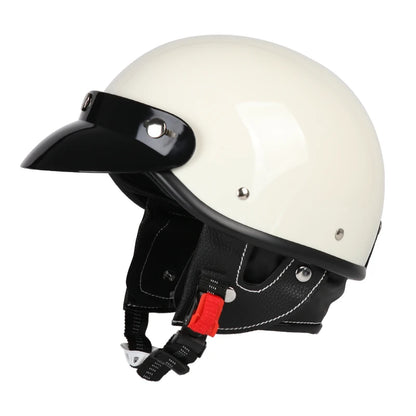 Motorcycle half helmet unisex retro personalized helmet for boys and girls motorcycle for all seasons riding and cruising