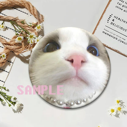 Cute Cats Meme Button Pins Funny Creative Animal Brooches Round Exquisite Tinplate Badge for Backpack Jewelry Accessories Gifts