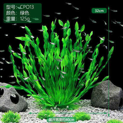 Plastic Aquarium Plants Fish Tank Decorations Artificial Seaweed Water Grass Underwater Plants for Aquarium Ornament