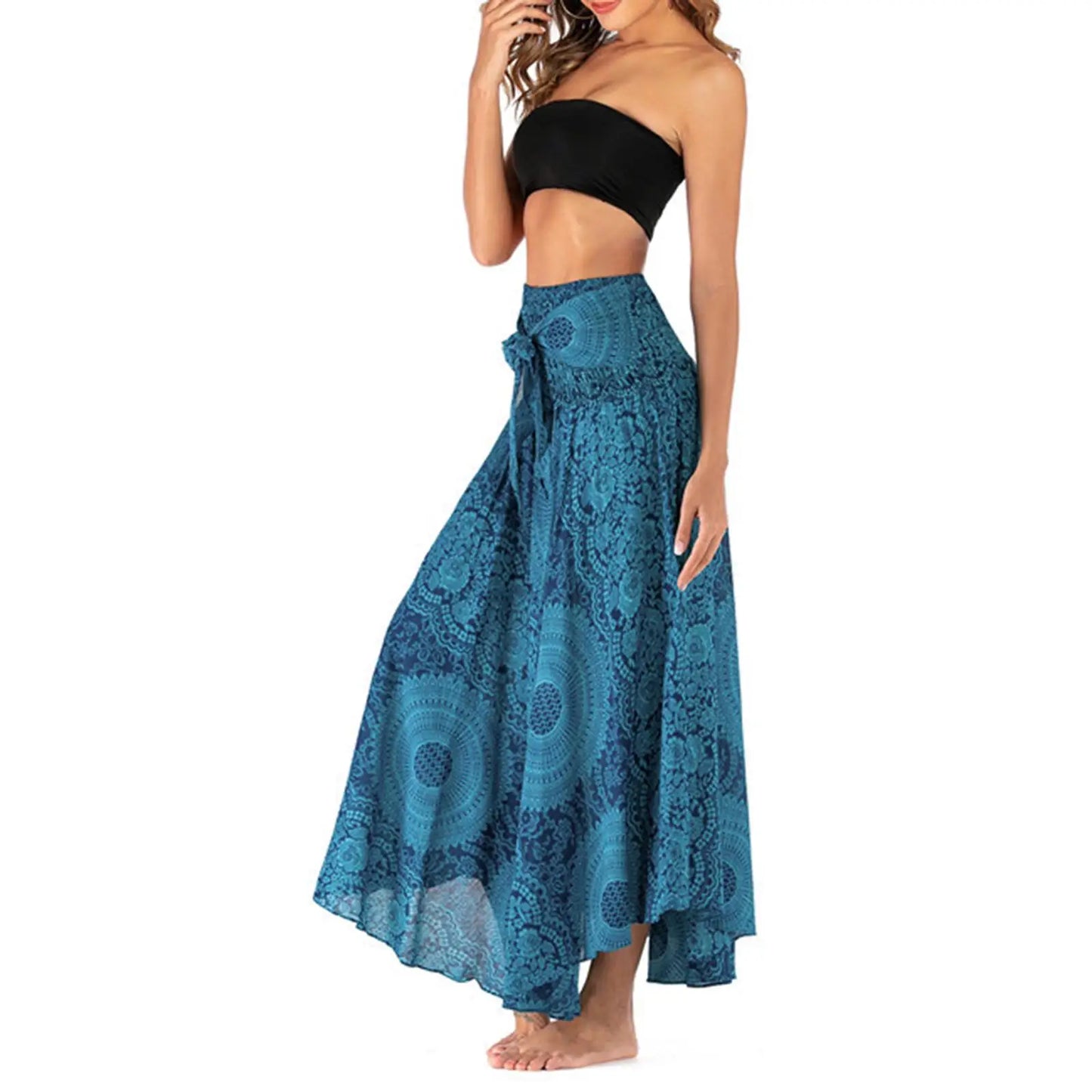 Fashion Women Skirts Flower Clothes Elastic Waist Bottom Skirt Costume