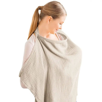 Mother Outing Breastfeeding Cover Baby Feeding Nursing Covers Adjustable Breathable Privacy Nursing Covers with Arch Neckline