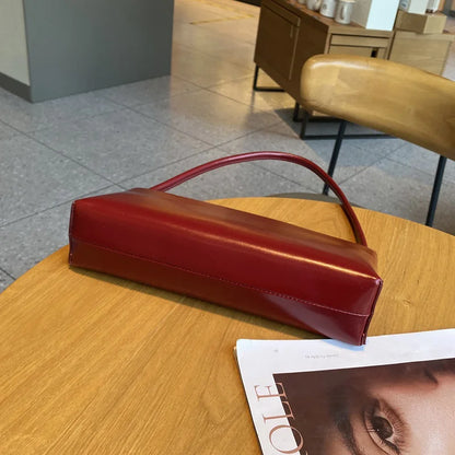 2026 Summer New Women's Underarm Bag Genuine Leather Female Shoulder Crossbody Bags High Quality Cowhide Ladies Simple Handbags