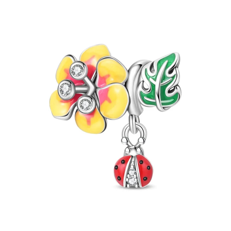 Colorful 925 Sterling Silver Mushroom Rabbit Beads & Toucan Dangle Charm Fits Bracelet Boutique Beautiful Pendant Gifts