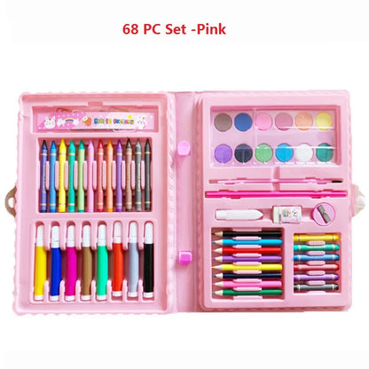 Children's Painting 색칠공부 Full Set Brushes Art Tools Gift Box Set Developing Children's Create Draw Interests  Art Supplies