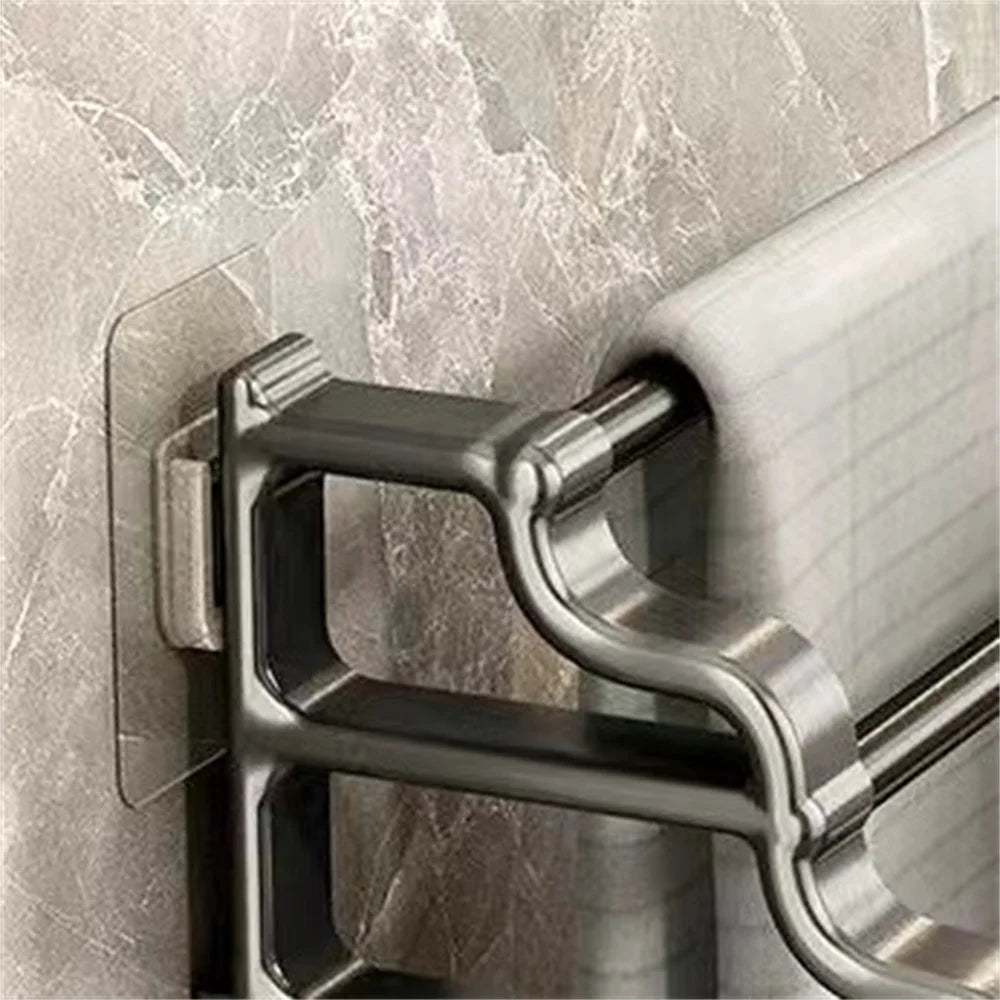 1pc bathroom Wall Mounted Towel Bar Hotel Storage Rack Bathroom Supplies Slipper Rack Shelf Home Towel Rack