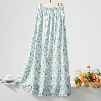 New 2024 Elegant Women Tulle Skirt Korean Fashion Boho Floral A Line Ladies Pleated Skirt Summer Chic High Waist Party Vestidos