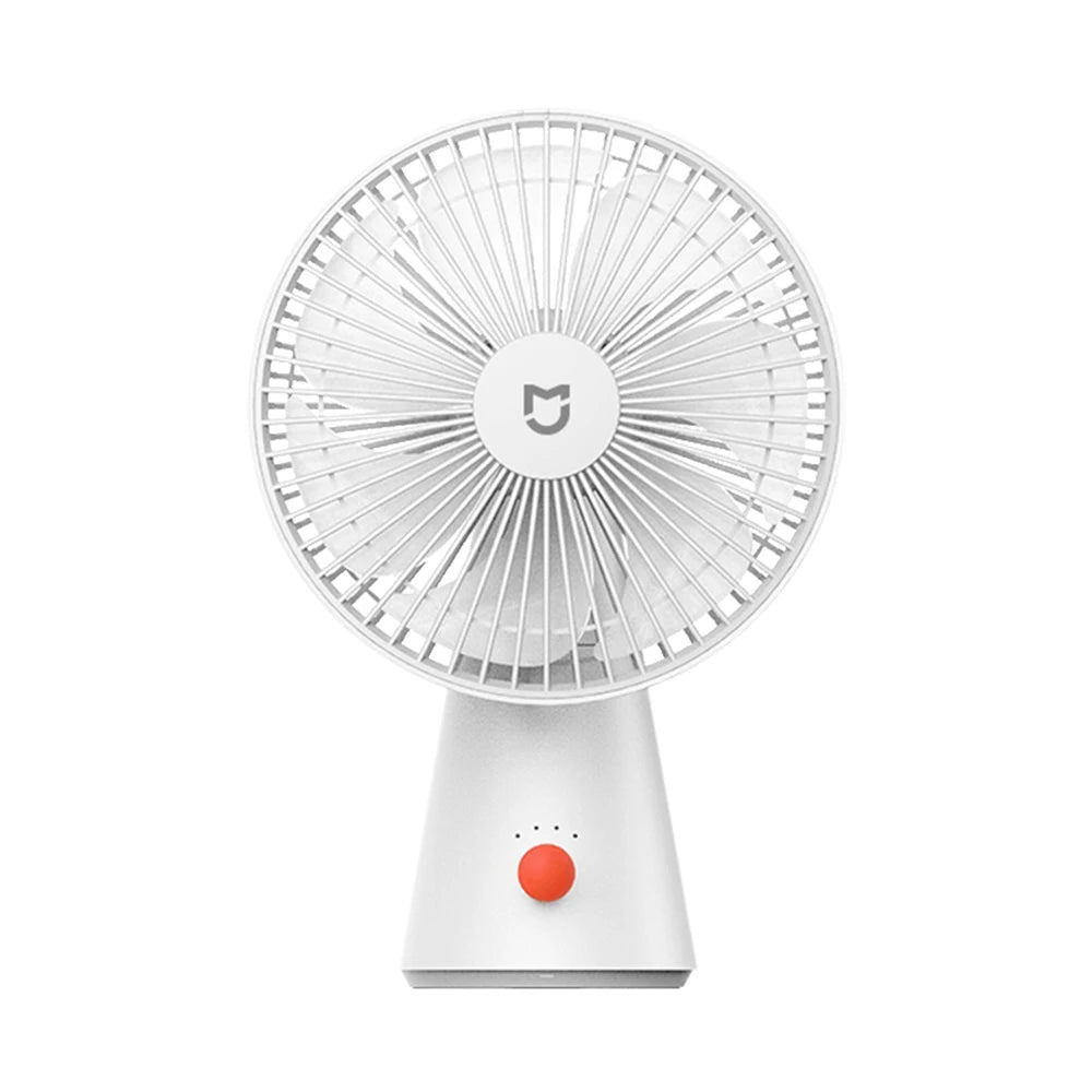 XIAOMI Mijia Portable Desk Fan USB Rechargeable Handheld Mini Electric Fans Cordless Air Cooling Small Fan 4 Gears Speed