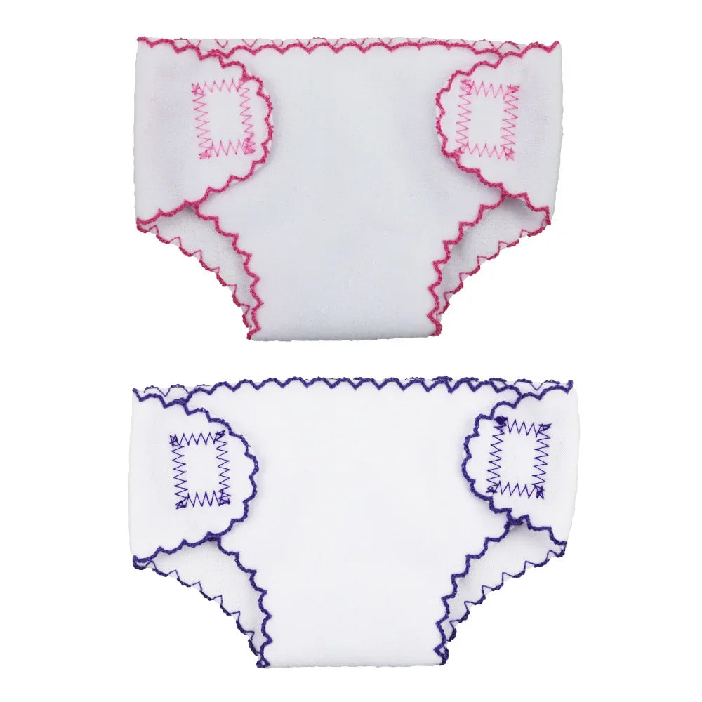 Baby Diapers Doll Underwear for 14-18 Inch Baby Dolls Underwear Reusable Adjustable Diapers for Infant Reborn Dolls Baby Girls