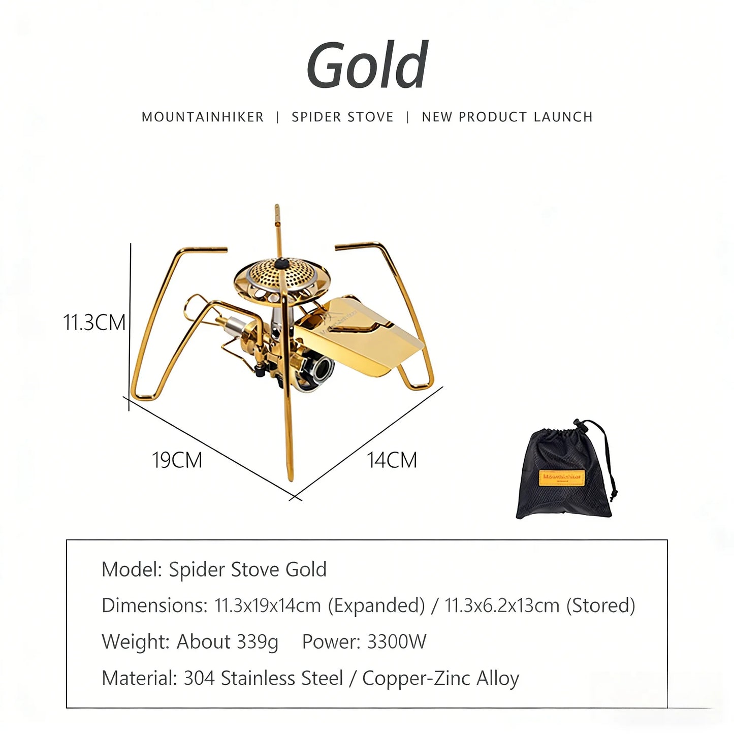 Mountainhiker Outdoor Portable Folding Spider Stove Camping Picnic Stove Barbecue Stove Household Stove with Holder