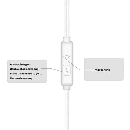 3.5mm Earphones With Microphone Wired Earphones Plug In-Ear Headphones Music Earplugs Ergonomic Headphones for All Smartphones