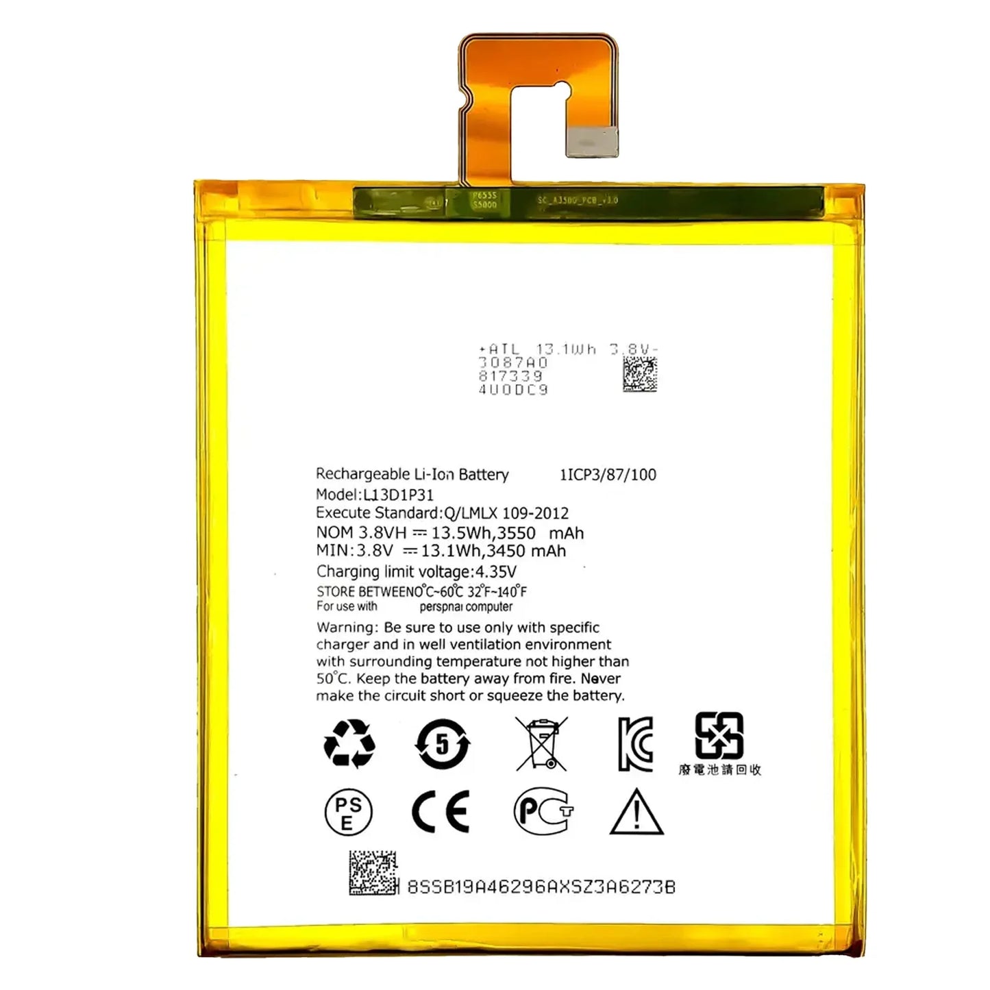 2025 years 100% New L13D1P31 Battery For Lenovo Pad A3500 S5000 S5000-H Tab3 7  710i 710F Tab 2 A7 A7-30 A7-10F A7-20F Batterie
