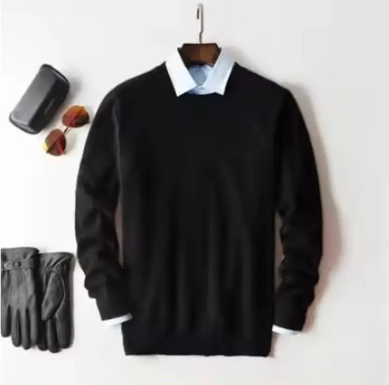 Cashmere Cotton blend sweater men pull homme 2025 autumn winter sweter clothes sueter hombre man pullover sweaters