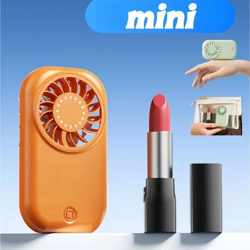 Portable Handheld High Speed Fan 5 Speed Adjustable USB Rechargeable Lightweight Mini Personal Fan for Outdoor Travel Office