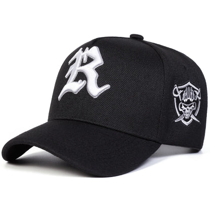 Unisex R Letter Embroidery Baseball Caps Spring Autumn Outdoor Adjustable Casual Hats Sunscreen Hat Sports Cap