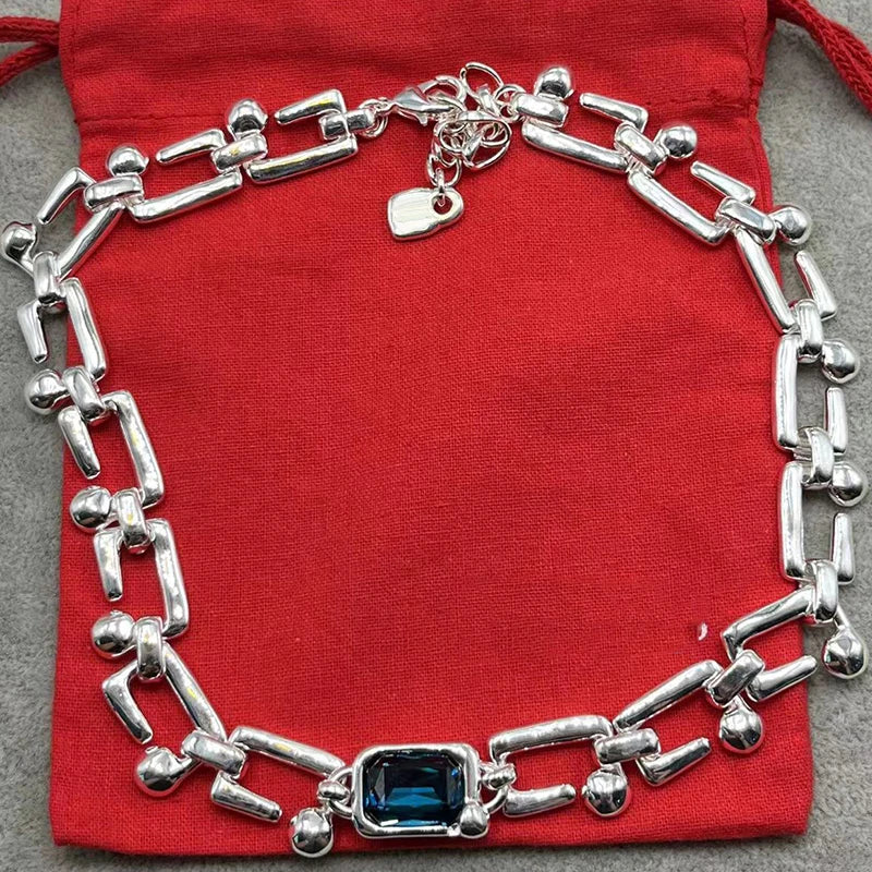 Jewelry Handmade Se . Necklaces and bracelets in gold/silver tones with crystal pendants and chain designs.