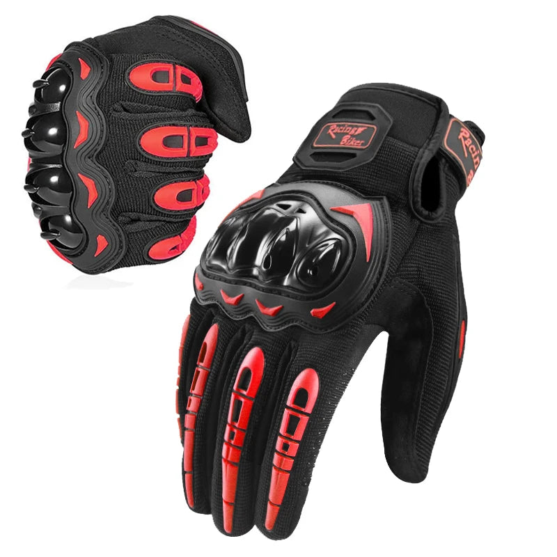 Motorcycle Racing Gloves Fall Protection Men Summer Motocross Protective Gear Breathable Blue Red Grip Palm ﻿