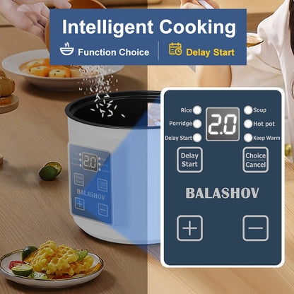 Electric Rice Cooker Single Double Layer Intelligent Automatic Home Mini  Kitchen Cooker 220V/EU Plug MultiCooker Steamed Rice P