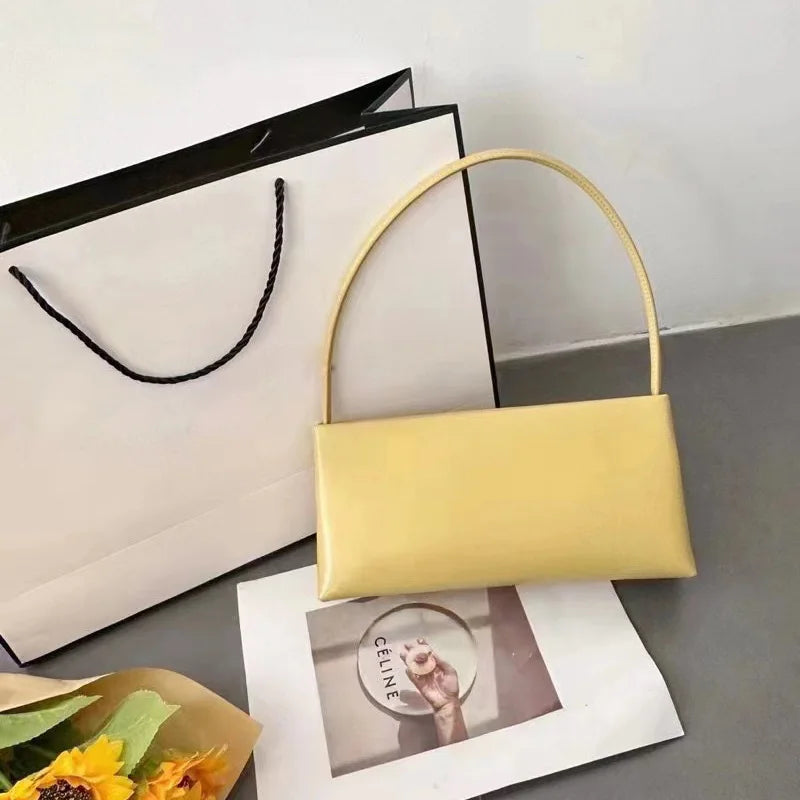 2026 Summer New Women's Underarm Bag Genuine Leather Female Shoulder Crossbody Bags High Quality Cowhide Ladies Simple Handbags