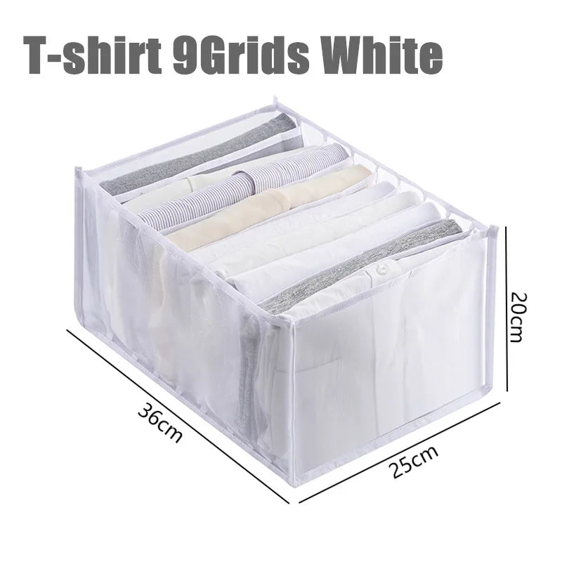 Clothing Storage Organizer Box Cabinets Drawer Jeans Organizer Underwear Pants T-Shirt Socks Storage Box Save Wardrobe Space
