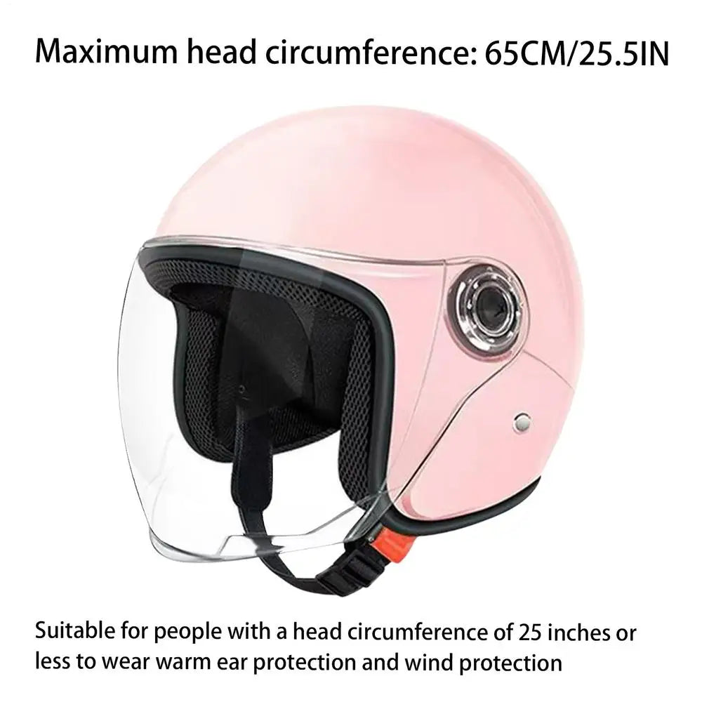Lightweight Motorcycle Helmet Open Face Motorcycle Helmet Protective Gear Breathable Headgear With Visor For Men Women Commuting