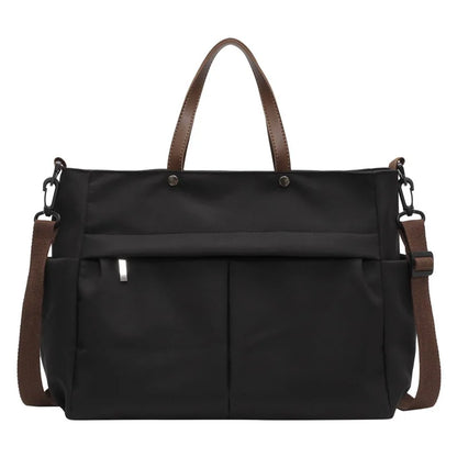 HOMEFISH Stylish Nylon Women's Tote Bag Shoulder Handbag with Large Capacity And Two Pockets for Commuting