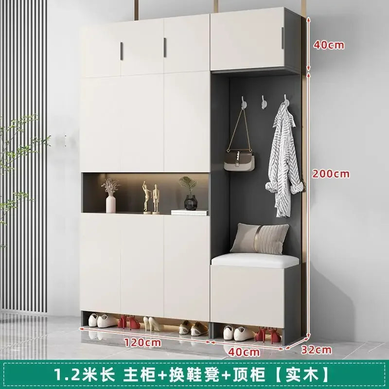 Living Room Shoe Cabinet Solid Wood Home Entrance Cabinet Display Household Door Locker Sideboards Szafki Do Salonu Furniture