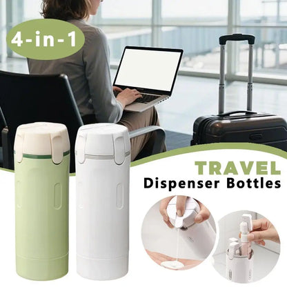 Travel Dispenser Storage Bottle (contains 4*30ml inner bottles) For Shampoo Conditioner Lotion Toner Portable Travel Bottles