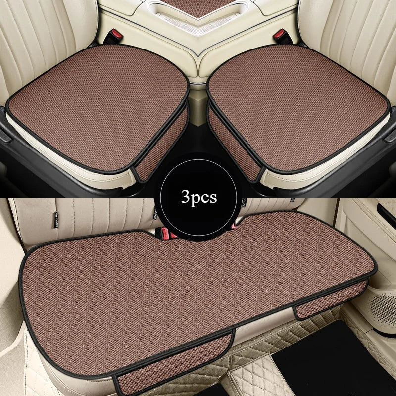 Car Seat Cushion Breathable Ice Silk Anti-Slip Car Seat Cover Set Four Seasons Universal Car Seat Cover Car Interior Accessories