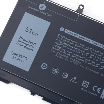 SUOZHAN 51Wh 93FTF Battery for Dell Latitude 5580 5480 5280 5590 5490 5491 5290 5288 5488 5495 5591 E5580 E5480 E5280 E5590