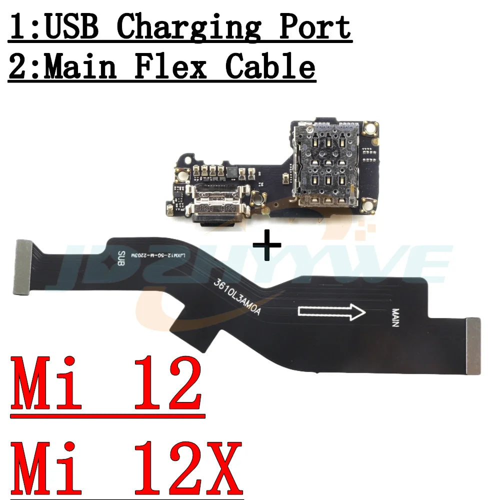 USB Fast Charging Charger Board For Xiaomi Mi 10T 11T 11 Pro Ultra 12 12T 13 Pro Ultra 13T 14 Pro Main Motherboard Flex Cable