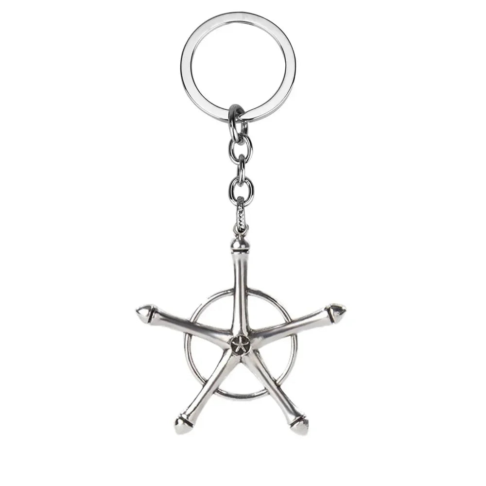 Anime Bleach Keyring Quincy Ishida Uryuu Cosplay Ginrei Gojiaku Amulet Alloy Keychain Pendant Jewelry Gifts