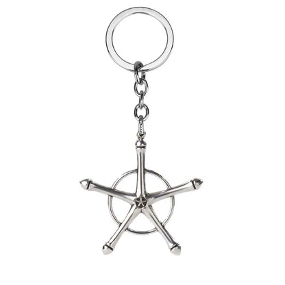 Anime Bleach Keyring Quincy Ishida Uryuu Cosplay Ginrei Gojiaku Amulet Alloy Keychain Pendant Jewelry Gifts