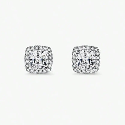 4-Piece Fashionable Micro-Inlaid Cubic Zirconia Women'S Stud Earrings, Gift For Festival