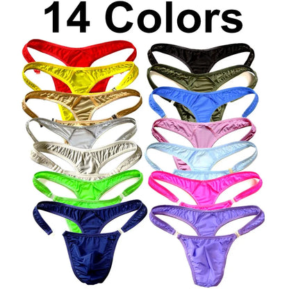 5Pcs/Set Men Sexy G-string Transparent Buckle Low Waist Thong Nylon High Quality Underwear U Pouch Cozy Underpants Fast Shipping