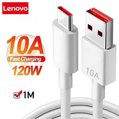 Lenovo 200000mAh LED Digital Display Power Bank High Capacity 120W Super Fast Charging Portable External Battery For IPhone NEW
