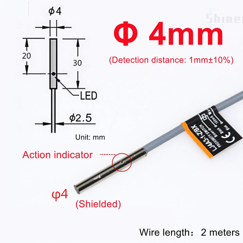 Approach Sensor 4mm 6mm M5 M10 14 M16 M20 22 Black Proximity Switch Inductive Proximity Sensor Detection Switch NPN PNP DC AC