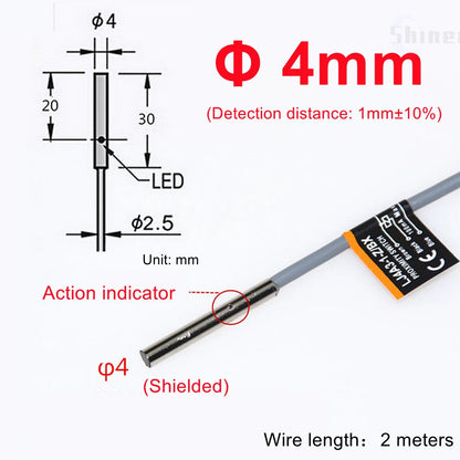 Approach Sensor 4mm 6mm M5 M10 14 M16 M20 22 Black Proximity Switch Inductive Proximity Sensor Detection Switch NPN PNP DC AC